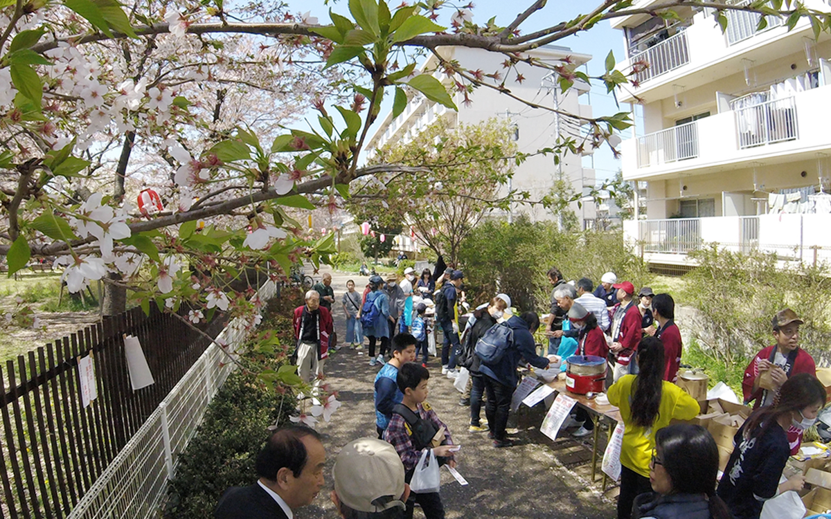 田柄川緑道のお花見